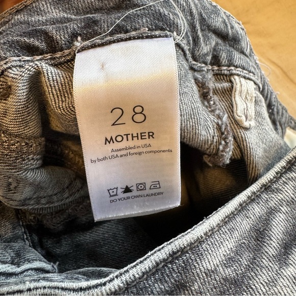 MOTHER SUPERIOR The Private Zip Pocket High Rise Cropped Wide Leg Jeans Size 28 - Picture 10 of 11